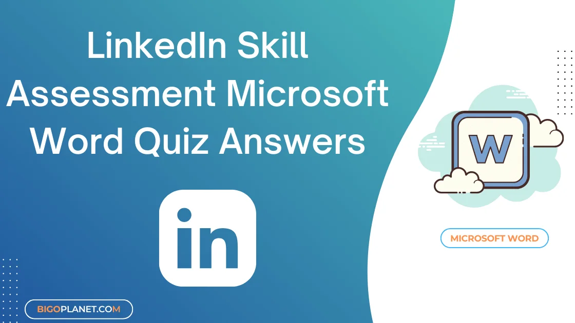 Linkedin Skill Assessment Microsoft Word Quiz Answers GYANZEST